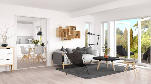 Modern interior. Render image.