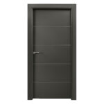 Bruselas Plus Color Gris oscuro. Puerta de Interior Maciza