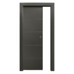 Bruselas Plus Color Gris oscuro. Puerta de Interior Maciza - Imagen 2