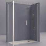 Mampara De Ducha Abatible + Fijo Frontal Padel 400CB