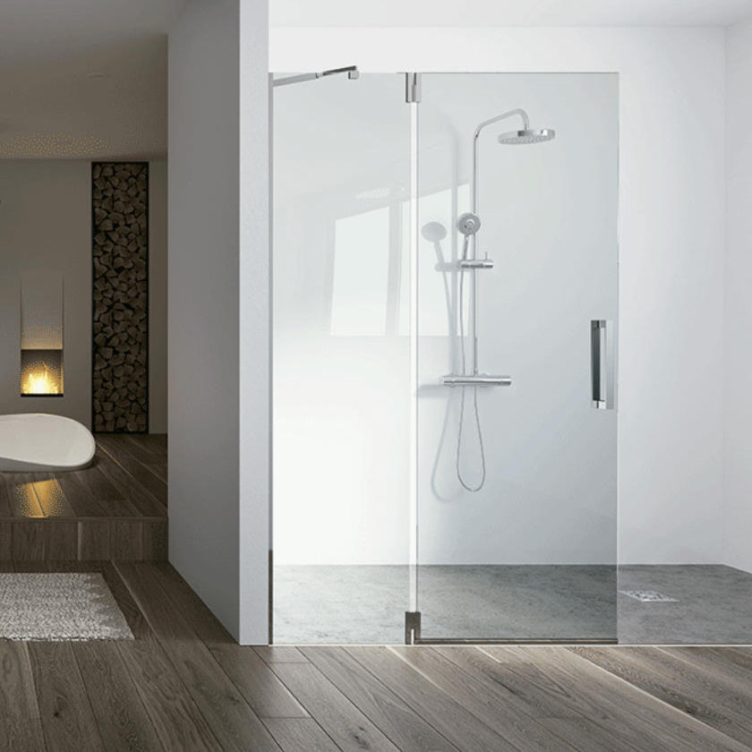 mampara_cristal_doble Mampara De Ducha frontal 1 Cristal Fijo + 1 Cristal Abatible Zone 200 - Imagen 1