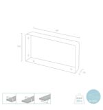 Soporte balda negro 26x13cm - Imagen 3