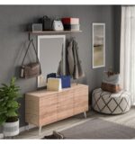 Soporte balda negro 18x14cm percha - Imagen 3