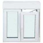 Ventana PVC Gean S8000 Alto 200 cm + Cajón 2 Hojas
