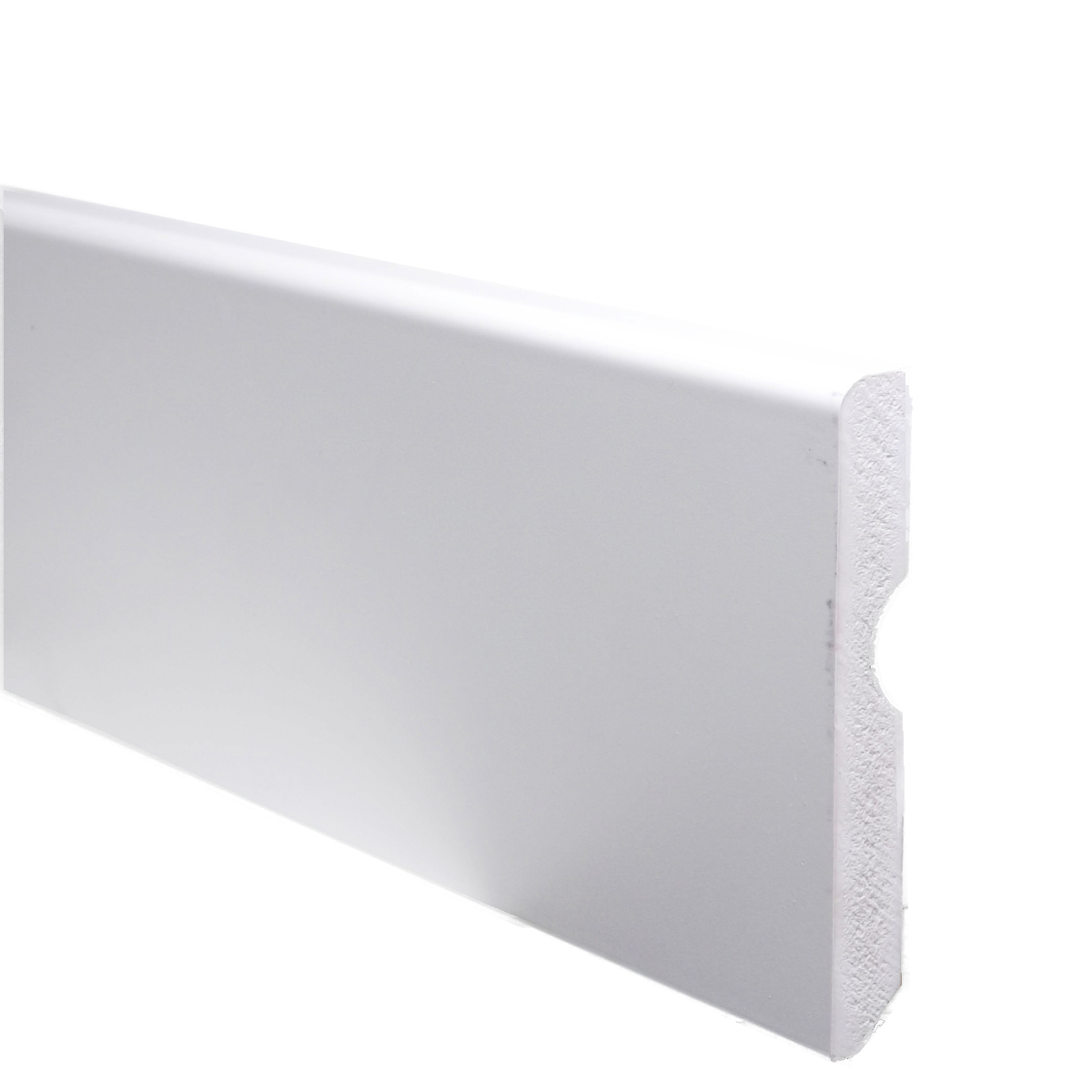 pvc blanco Tira Rodapié Blanco PVC Espumado 2200x90x12mm - Imagen 1