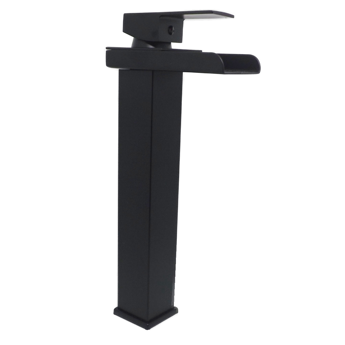 negro ares caño alto (8) Grifo Baño Negro Ares Caño Alto - Imagen 1