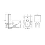 Inodoro Jazmín Blanco Salida Dual - Imagen 6