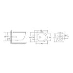 Inodoro Suspendido Lotto Blanco Salida Dual+Mecanismo Cisterna - Imagen 6