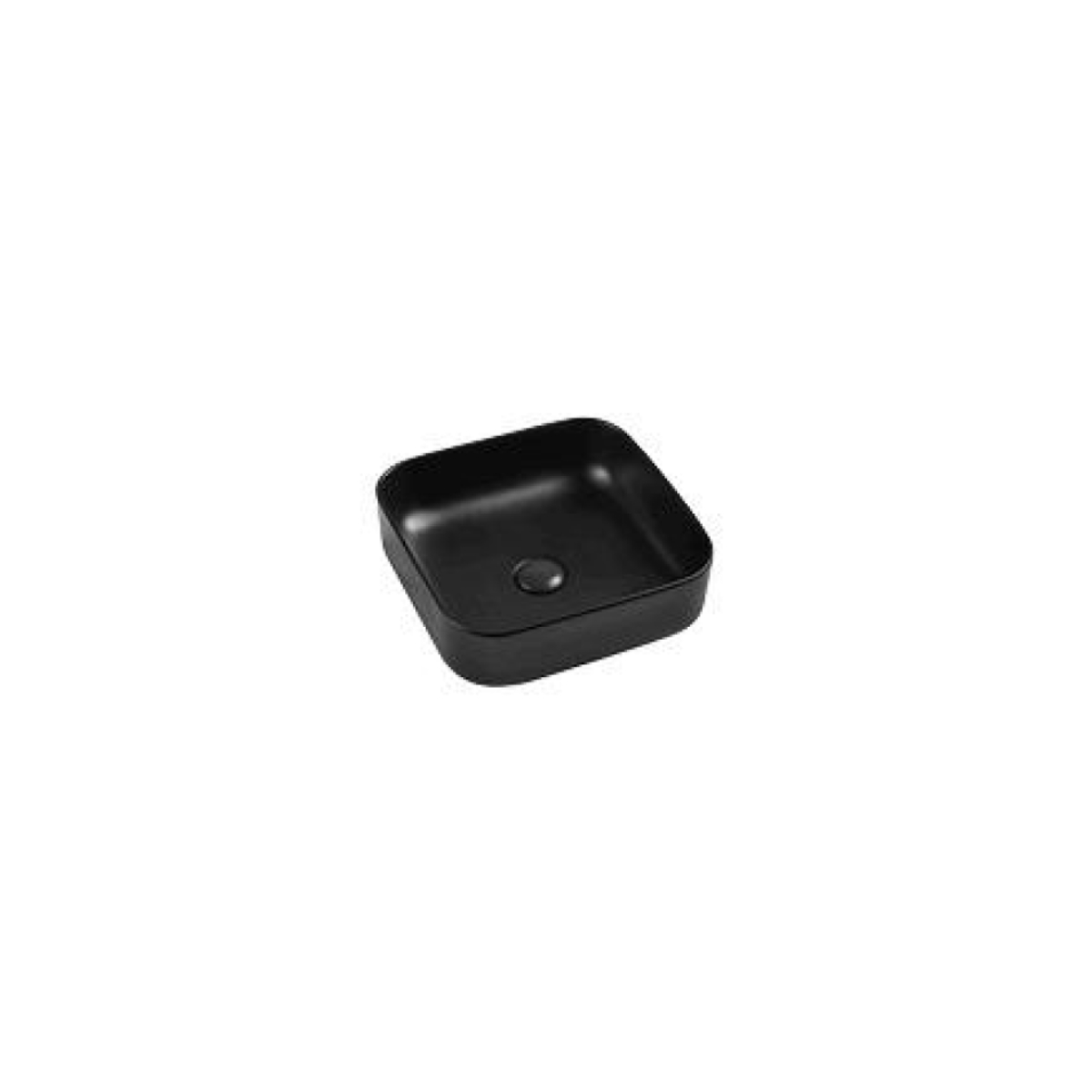 lavabo anna 390x390x130 Lavabo Ceramica Sobrepuesto Anna Matt Black - Imagen 1