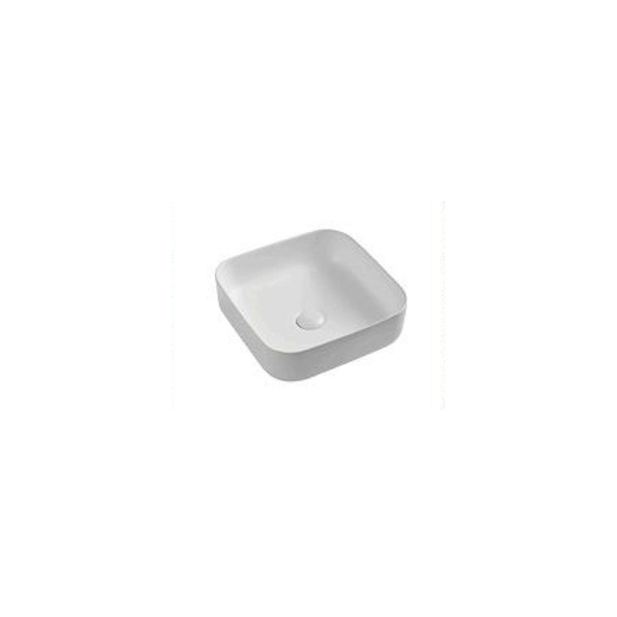 lavabo chiara 390x390x130 Lavabo Ceramica Sobrepuesto Chiara Matt White - Imagen 1