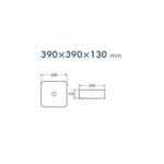 Lavabo Ceramica Sobrepuesto Anna Matt Black - Imagen 2