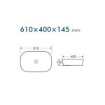 Lavabo Ceramica Sobrepuesto Vittoria Matt Black - Imagen 2