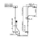 Columna Ducha Qubik Termostática Cromo BUADES - Imagen 3