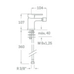 Grifo Bidé Monomando Legend Cromado - Imagen 2