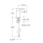 Grifo Bidé Monomando Legend Negro Mate - Imagen 2