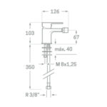 Grifo Bidé Monomando Skara Cromado - Imagen 2