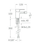 Grifo Bidé Monomando Skara Negro Mate - Imagen 2