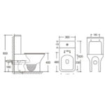 Inodoro Lirio Blanco Salida Dual - Imagen 5