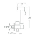 Mezclador Compacto Higiénico Skara Bidé/Wc - Imagen 2