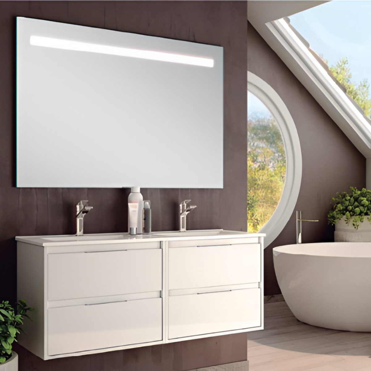 mueble tana suspendido Mueble De Baño Tana 2 Cajones Suspendido - Imagen 1