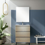 Mueble De Baño Juno Bambú 3 Cajones y Patas