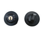 Condena Redonda Tonga Con Llave Negro Mate - Imagen 2