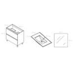 Conjunto Mueble De Baño Cali Nebraska Natural 80cm - Imagen 2