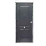 Puerta De Exterior Acorazada Cibeles Ext. PVC Burdeos Gris Antracita/ Int. Bruselas Blanco Lacado