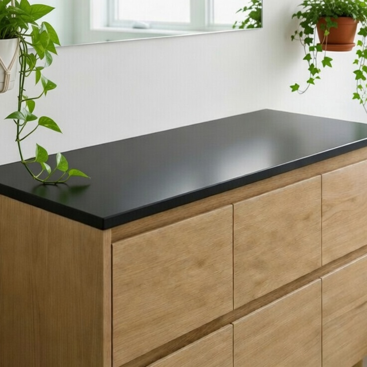 encimera zoe negra mate Encimera Solid Zoe Negra Mate - Imagen 1